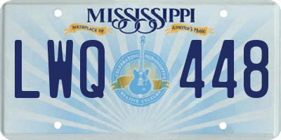 MS license plate LWQ448