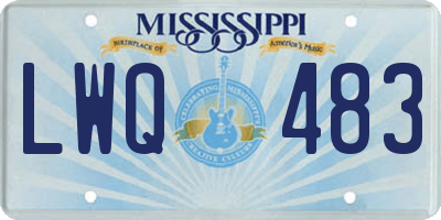 MS license plate LWQ483