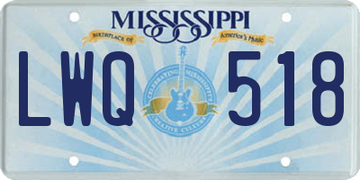 MS license plate LWQ518