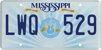 MS license plate LWQ529
