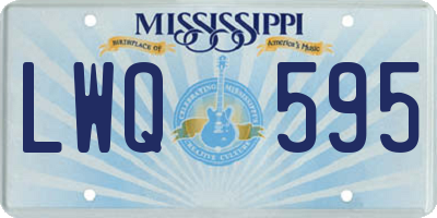 MS license plate LWQ595