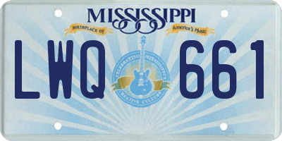 MS license plate LWQ661