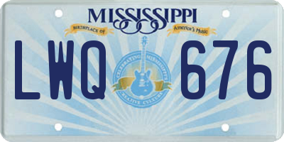 MS license plate LWQ676