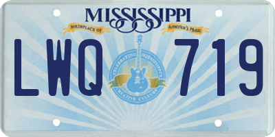 MS license plate LWQ719