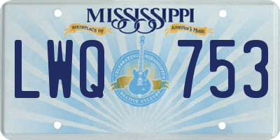 MS license plate LWQ753