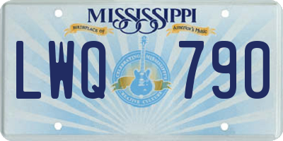 MS license plate LWQ790