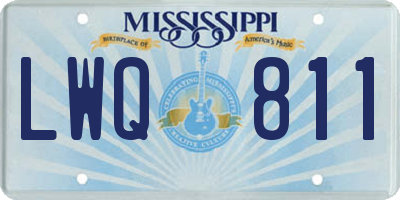 MS license plate LWQ811