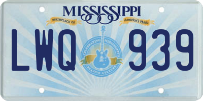 MS license plate LWQ939