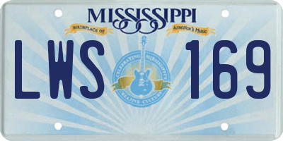 MS license plate LWS169
