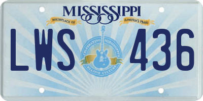 MS license plate LWS436