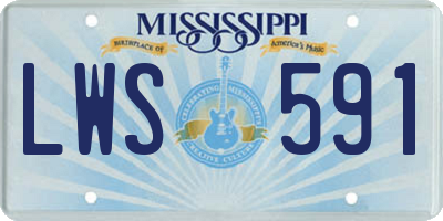 MS license plate LWS591