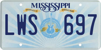 MS license plate LWS697