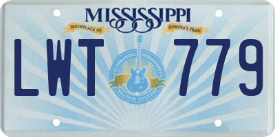 MS license plate LWT779