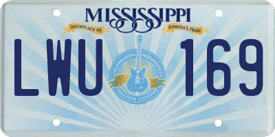 MS license plate LWU169