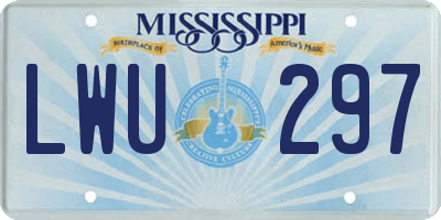 MS license plate LWU297