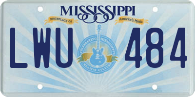 MS license plate LWU484