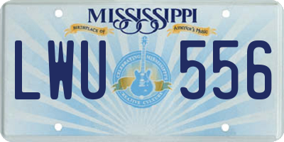 MS license plate LWU556