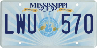 MS license plate LWU570