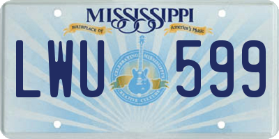 MS license plate LWU599