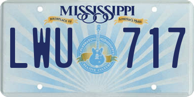 MS license plate LWU717