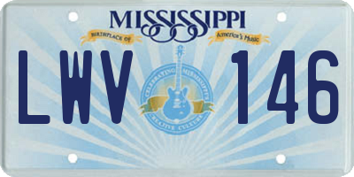 MS license plate LWV146