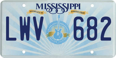 MS license plate LWV682