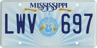 MS license plate LWV697