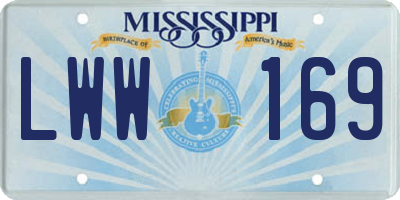 MS license plate LWW169
