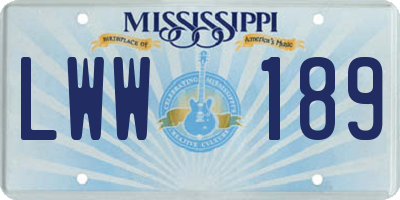 MS license plate LWW189