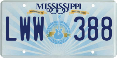 MS license plate LWW388