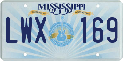 MS license plate LWX169