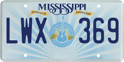 MS license plate LWX369