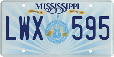 MS license plate LWX595