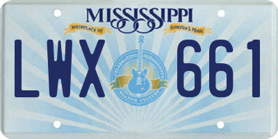 MS license plate LWX661