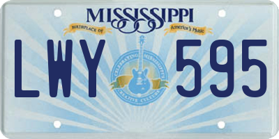 MS license plate LWY595