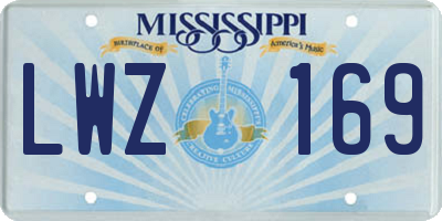 MS license plate LWZ169