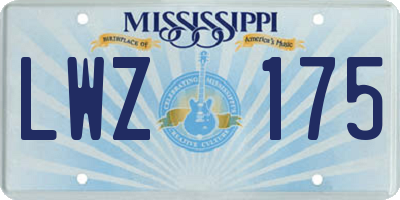 MS license plate LWZ175