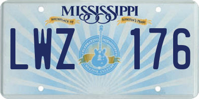 MS license plate LWZ176