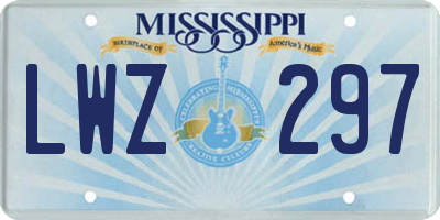 MS license plate LWZ297