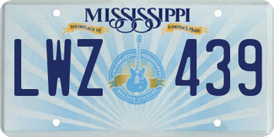 MS license plate LWZ439