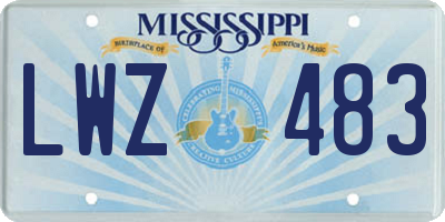 MS license plate LWZ483