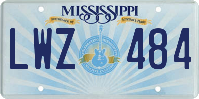 MS license plate LWZ484
