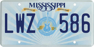 MS license plate LWZ586