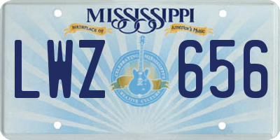 MS license plate LWZ656