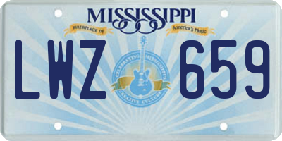 MS license plate LWZ659