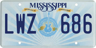 MS license plate LWZ686