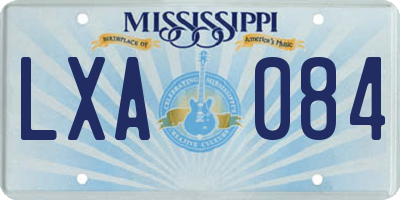 MS license plate LXA084