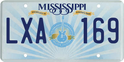 MS license plate LXA169