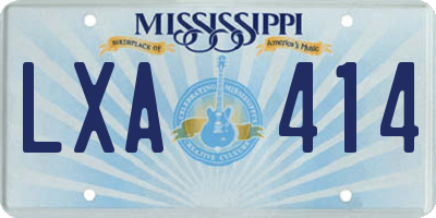 MS license plate LXA414
