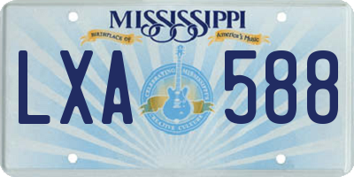 MS license plate LXA588